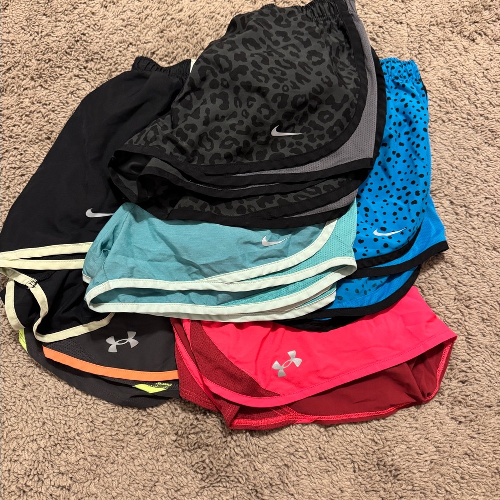 Nike Women's Athletic Shorts Set - Black, Blue, Pink